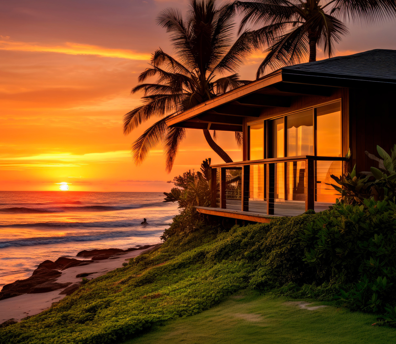 Lodge en bord de mer